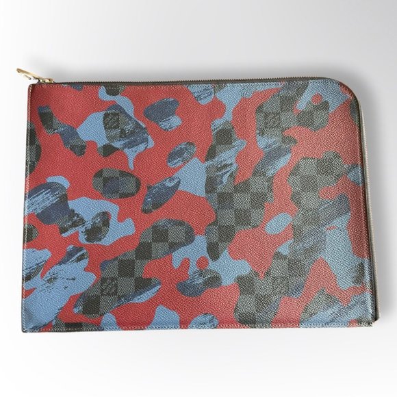 Louis Vuitton Poche Documents Portfolio in Damier Graphite Camouflage Rare - Picture 1 of 4